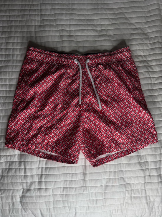 Abercrombie & Fitch Other - ABERCROMBIE & Fitch Red Geo-Print Swim Trunks